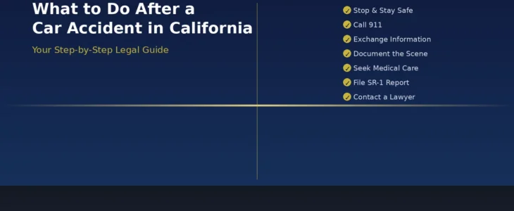 What to do after a car accident in California - step by step checklist from Deldar Legal