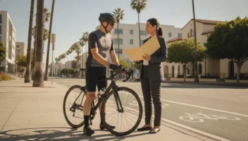 California bicycle accident lawyer meeting an injured cyclist