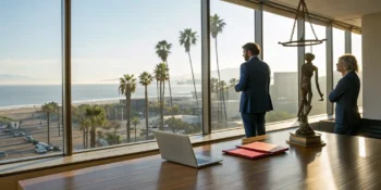 Two California accident attorneys collaborating on a personal injury case.