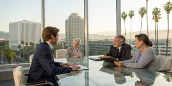 California wrongful death lawyer advising a family on their legal options.