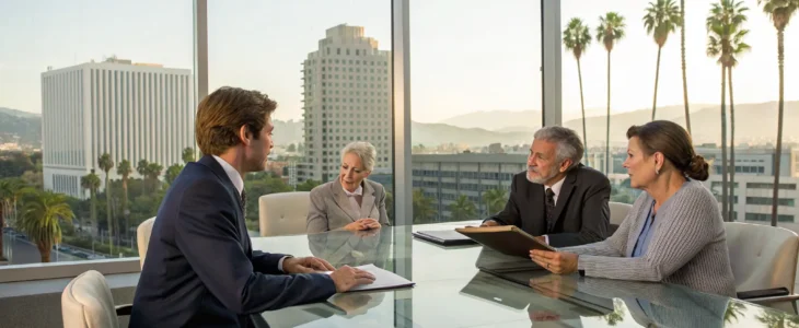California wrongful death lawyer advising a family on their legal options.