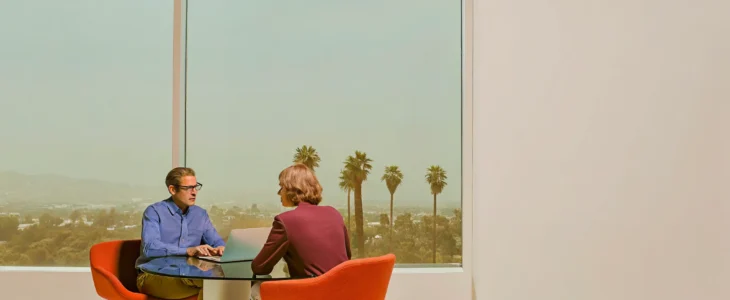 Los Angeles personal injury lawyer offering a free consultation to a potential client.