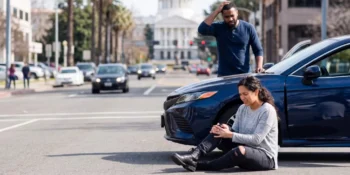 A pedestrian accident attorney in Sacramento reviewing a client's case.