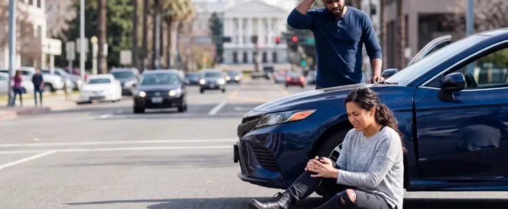 A pedestrian accident attorney in Sacramento reviewing a client's case.